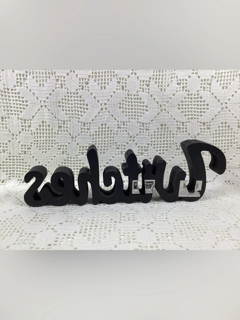Witches Script Word Sign – Black Decorative Accent